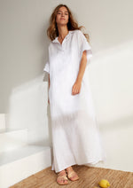 Load image into Gallery viewer, White Pure Linen Maxi Dress
