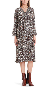 Marc Cain ocelot prit dress with silk PC 21.20 W25 - Lucindas on-line