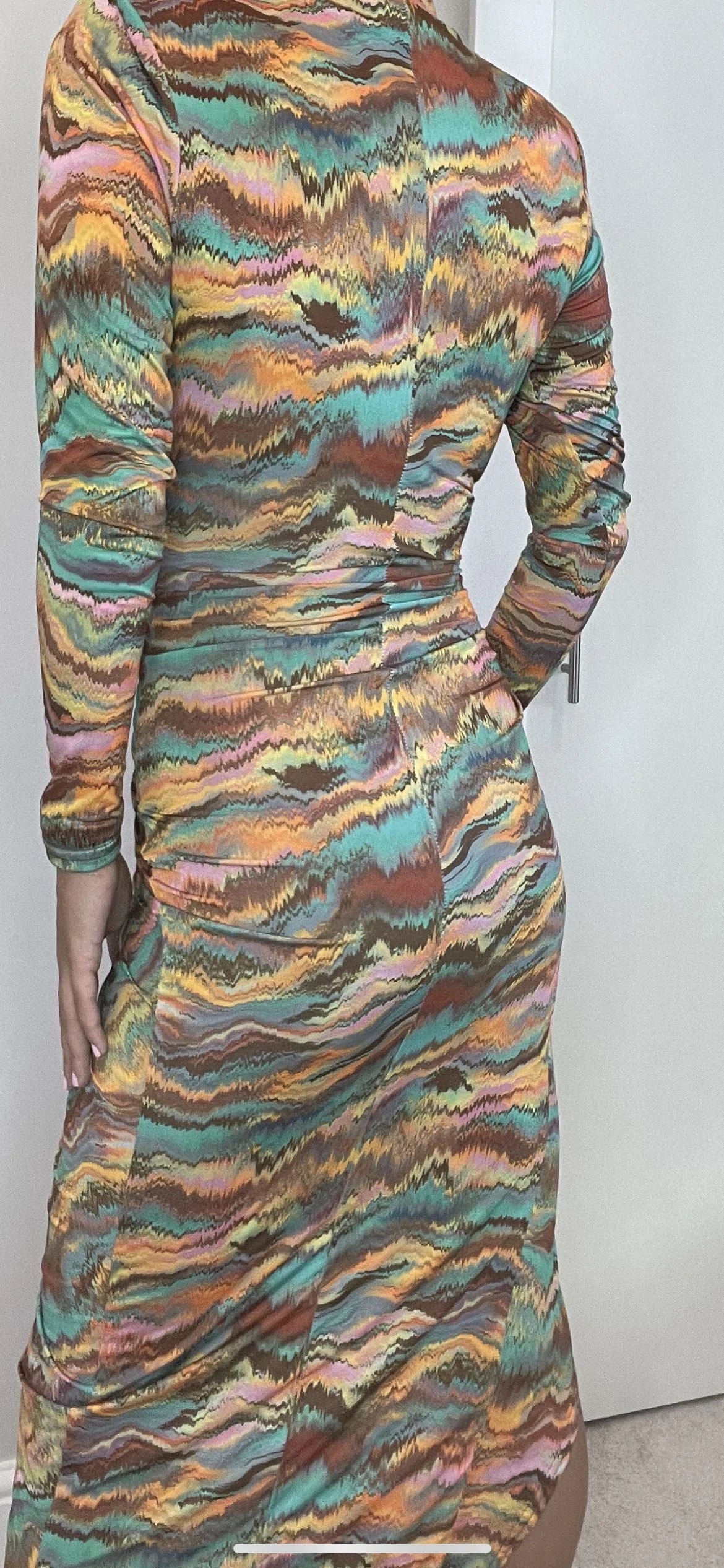 Rainbow Wave Designer Dress