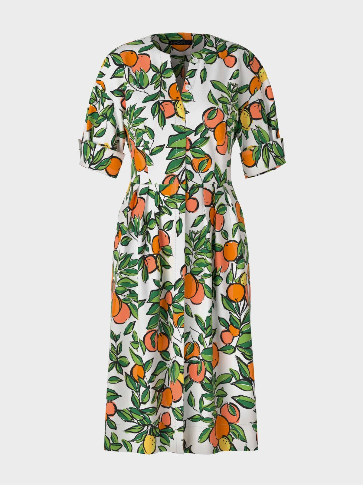 Citrus Fruit Cotton Print Dress