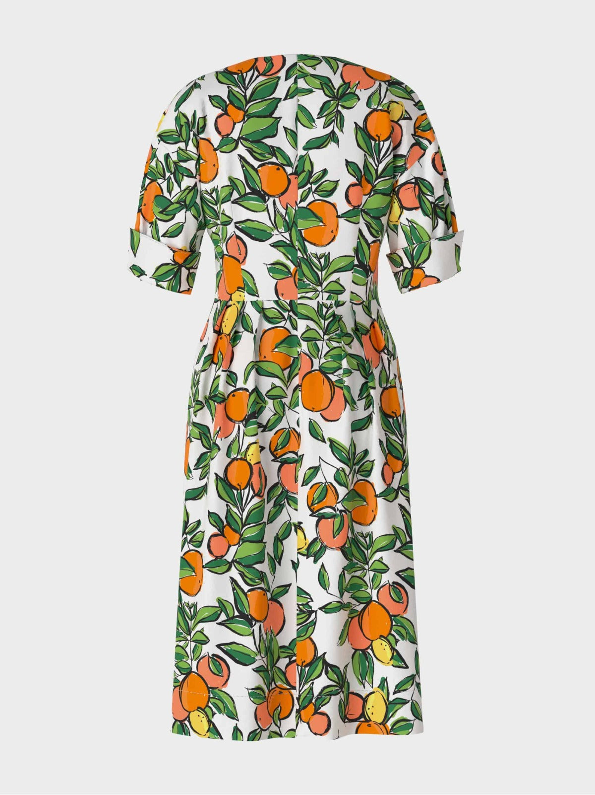 Citrus Fruit Cotton Print Dress