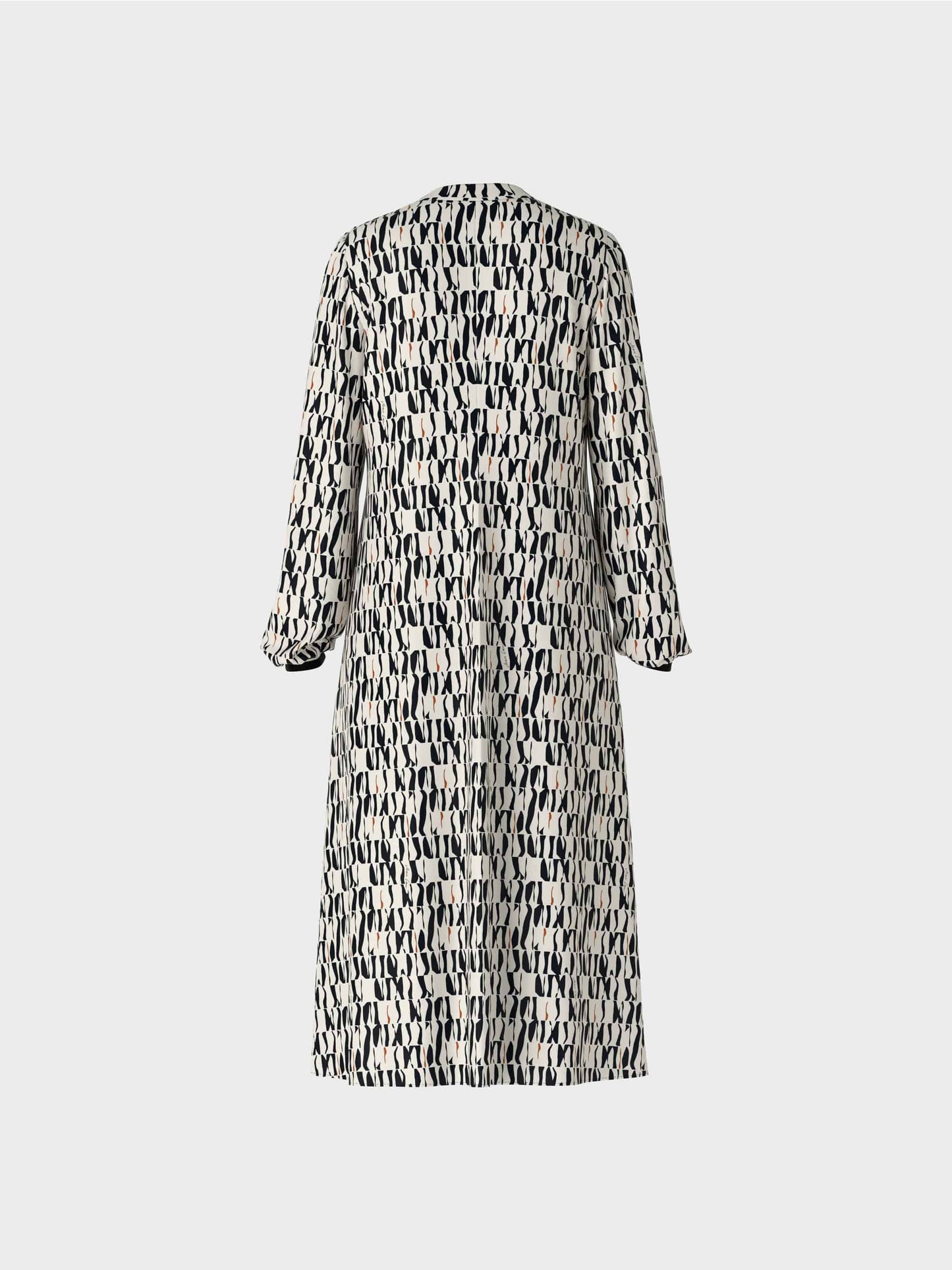 Silk Geometric Print Midi Dress