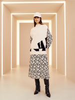 Load image into Gallery viewer, Silk Geometric Print Midi Dress
