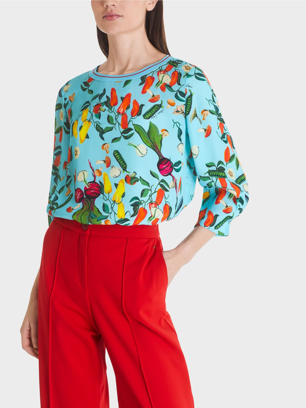 Marc Cain Blouse-style top with veggie print