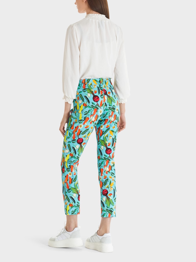 Marc Cain Veggie Print Slim Fit Trousers