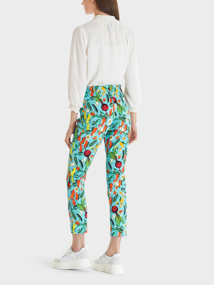 Marc Cain Veggie Print Slim Fit Trousers