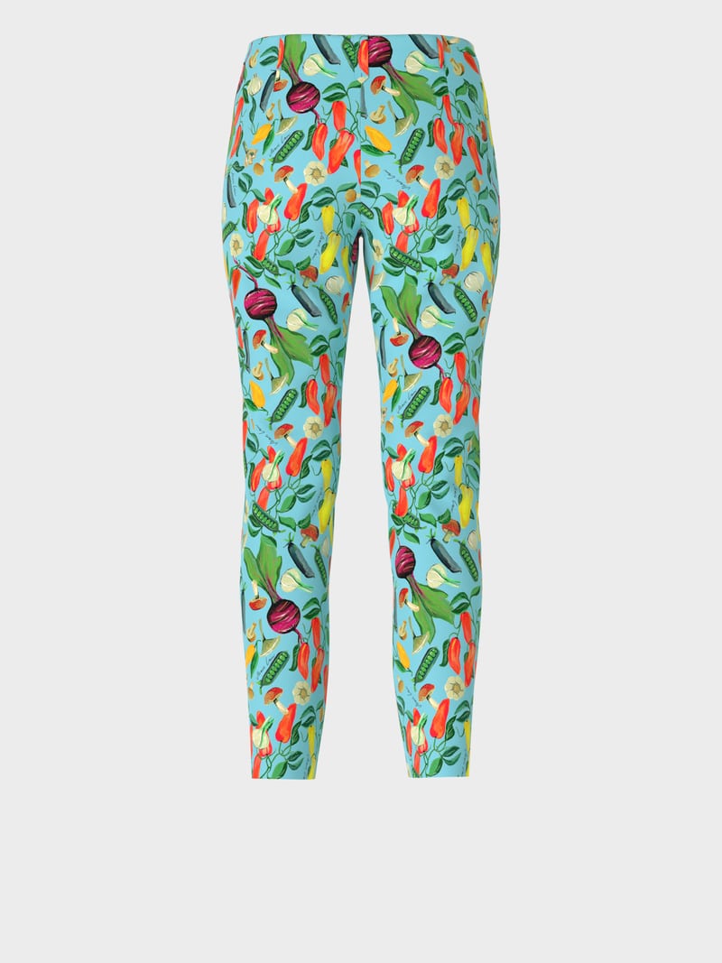 Marc Cain Veggie Print Slim Fit Trousers