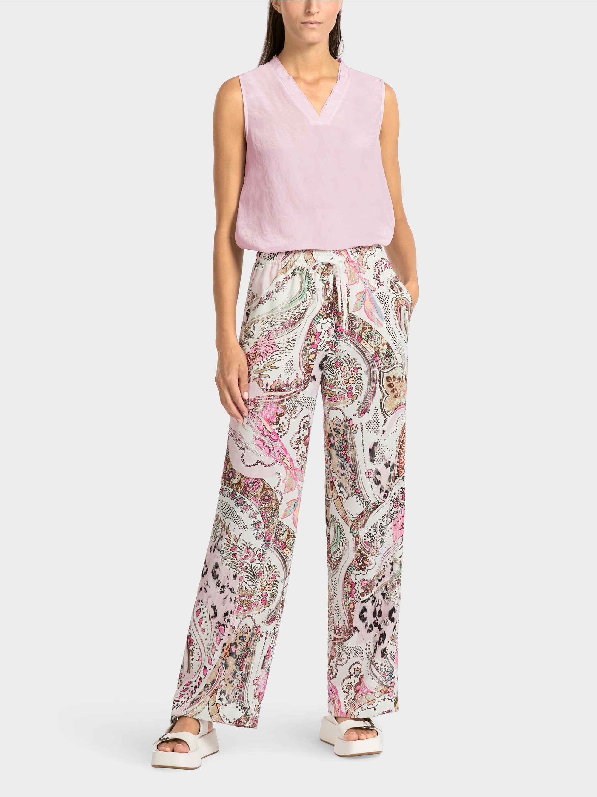Paisley Print Relaxed Fit Trousers