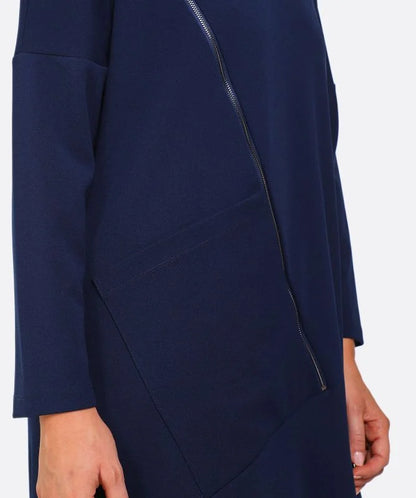 Asymmetric Zip Dress 36006