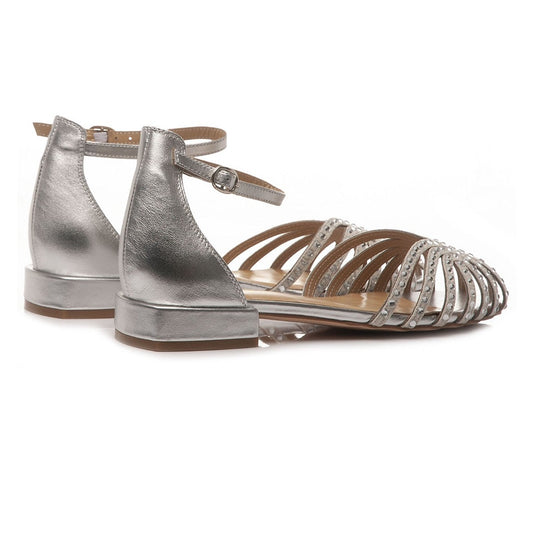 Silver Flat Sandals