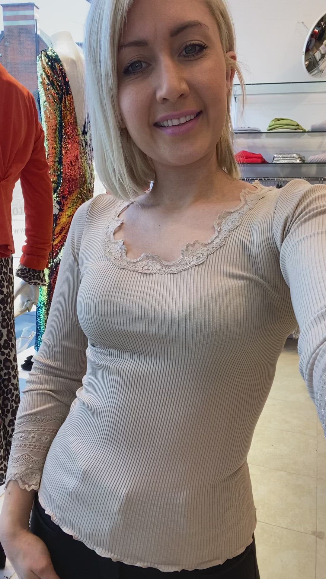 Silk Lace Top with Lace
