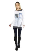 Load image into Gallery viewer, Long Tunic Style Top with Contrasting Ribbing - Lucindas on-line
