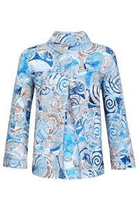 Seashells Print Swing Jacket 23679