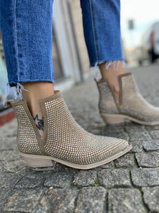 Cristal Suede Ankle boots with Rhinestones