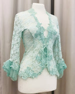 Load image into Gallery viewer, Sea green vintage lace jacket - Lucindas on-line
