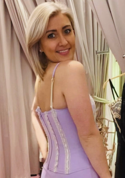 Lilac vintage bespoke corset - Lucindas on-line