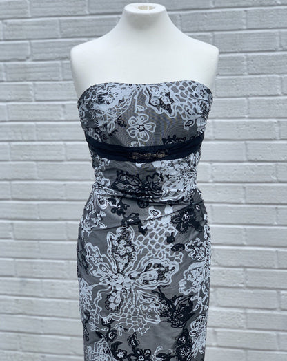 Linea Raffaeli Grey Pure Silk Dress with Black Bolero - 7868 - Lucindas on-line