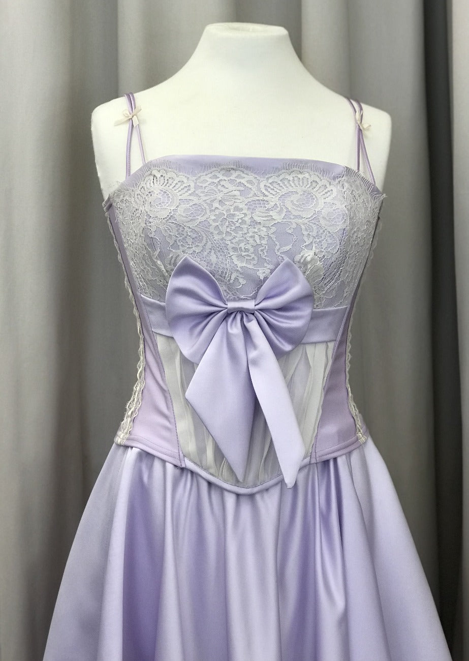 Lilac vintage bespoke corset - Lucindas on-line