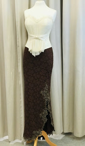 Ivory strapless vintage bespoke corset