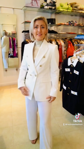 Carla Ruiz Double-Breasted Blazer 99012