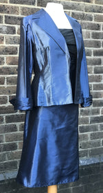 Load image into Gallery viewer, Linea Raffaeli Midnight Blue 3 piece set bolero- 6788-001 - Lucindas on-line
