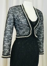 Load image into Gallery viewer, Vintage Chanelesque lace bolero jacket - Lucindas on-line
