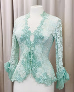 Load image into Gallery viewer, Sea green vintage lace jacket - Lucindas on-line
