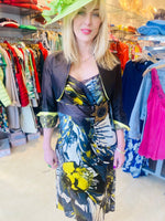 Load image into Gallery viewer, Linea Raffaeli Yellow Floral Pure Silk Dress with Bolero - 101-631 - Lucindas on-line
