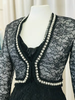 Load image into Gallery viewer, Vintage Chanelesque lace bolero jacket - Lucindas on-line
