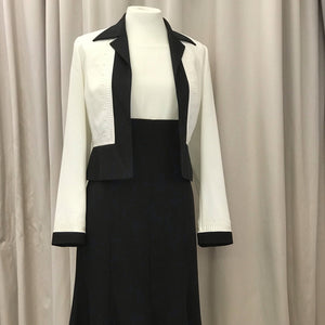 Condici monochrome dress with white bolero - Online exclusive promo price
