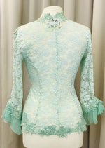 Load image into Gallery viewer, Sea green vintage lace jacket - Lucindas on-line
