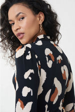 Load image into Gallery viewer, Abstract Animal Print Wrap Dress 223036
