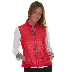Just White Red Gilet - Lucindas on-line