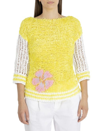 Mimosa Two Tone Mesh Back Jumper