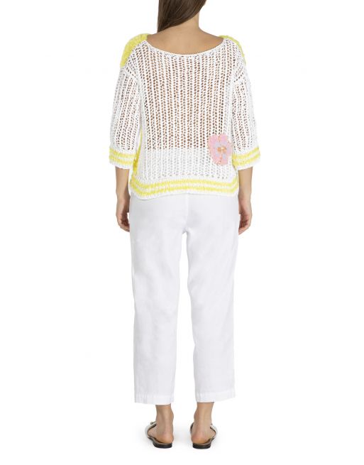 Mimosa Two Tone Mesh Back Jumper