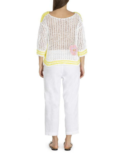 Mimosa Two Tone Mesh Back Jumper