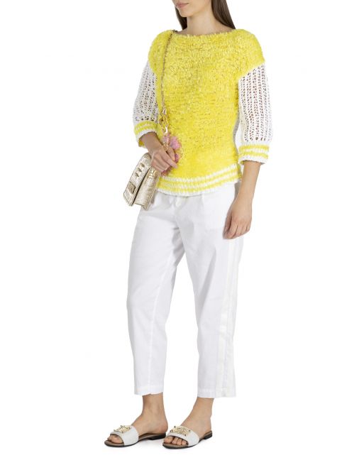 Mimosa Two Tone Mesh Back Jumper
