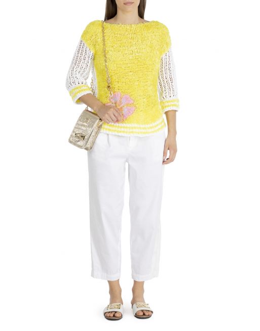 Mimosa Two Tone Mesh Back Jumper