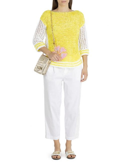 Mimosa Two Tone Mesh Back Jumper