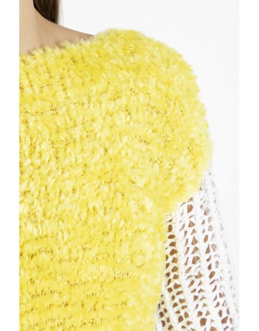 Mimosa Two Tone Mesh Back Jumper