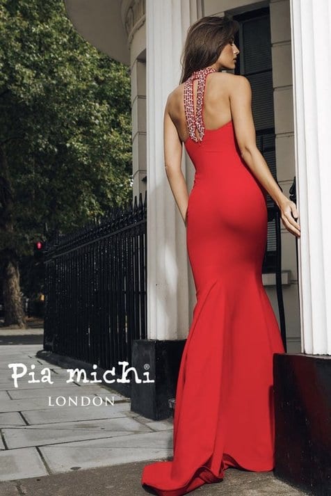 Pia Michi Embellished Evening Gown 1870