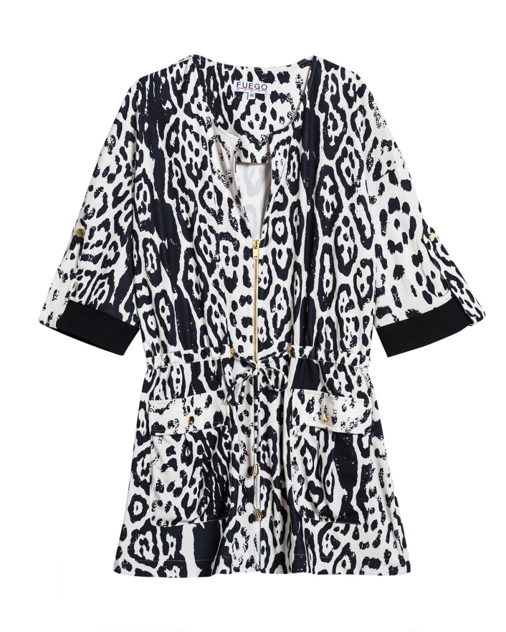 FUEGO Fluid Jacket with Animal Print