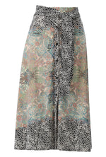 Load image into Gallery viewer, Oriental Floral Midi Skirt with Animal Print W349
