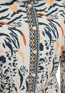 Animal Print Shirt Dress W602